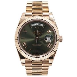 Rolex Orologio da uomo Day-Date Olive Green Everose Gold