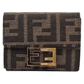 Fendi Portafoglio trifold in tessuto