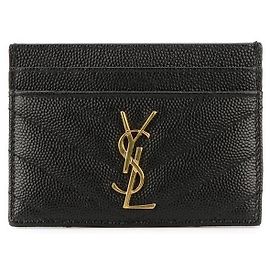 Saint Laurent Tarjetero Monogram Matelassé Black