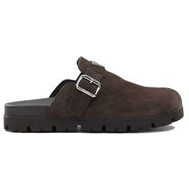 Mule Prada in camoscio marrone