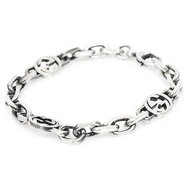 Gucci Bracciale a catena intrecciata in argento sterling finitura vintage