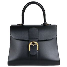 Delvaux Brilliant MM Black Box Calfskin