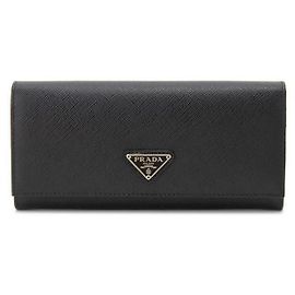 Portafoglio lungo Prada Saffiano nero in pelle