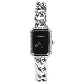 Chanel Reloj Premier Chain Acero Negro Diamante