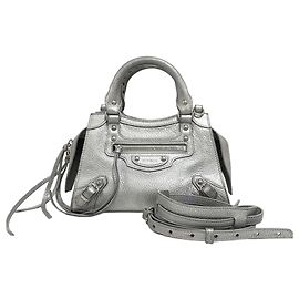 Balenciaga Borsa Neo Classic City Mini Top Handle Silver