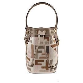 Fendi Montreaux Canvas Mini Bucket Bag Multi-Color APKE