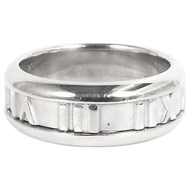 Tiffany & Co Anillo Atlas Wide Band en oro blanco clásico
