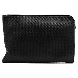 Bottega Veneta Pouch Clutch Intrecciato con zip da uomo