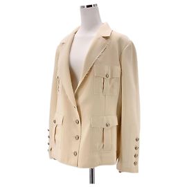 Chanel Blazer-Jacke mit goldenen Logo-Knöpfen