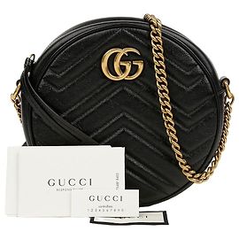 Gucci Mini Runde Crossbody-Tasche Schwarz