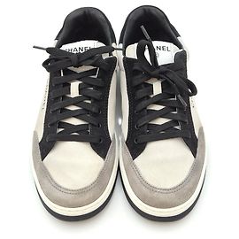 Chanel Sneakers Lettering Gray Black
