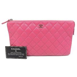 Chanel Clutch Large Timeless Classic ZIP in Caviar Rosa