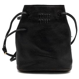 Miu Miu Borsa a tracolla e borsa a spalla in pelle Napa invecchiata marrone