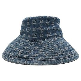Louis Vuitton Unisex Bucket Hat aus blauem Denim