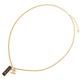 Collana con placca logo Chanel Coco Mark