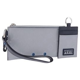 LOUIS VUITTON Monogram Satellite Alpha Pouch Silver M44178 LV Auth 200275V