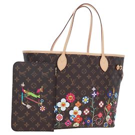 LOUIS VUITTON Monogram Flower Neverfull MM Tote Bag M13271 LV Auth 197257SM