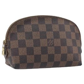LOUIS VUITTON Damier Ebene Pochette Cosmetic PM Pouch N47516 LV Auth 199996