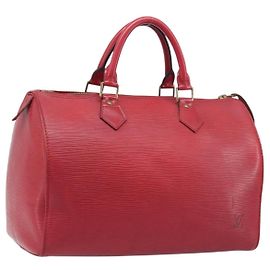 Borsa a mano LOUIS VUITTON Epi Speedy 30 Castilian Red M43007 LV Auth 197473