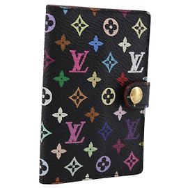 LOUIS VUITTON Multicolor Agenda mini Day Planner Cover Black M95652 Auth bs37004M