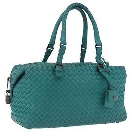 Sac à main BOTTEGA VENETA INTRECCIATO en cuir vert 173398 Auth 199486V