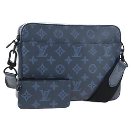 LOUIS VUITTON Monogram Shadow Danube PM Tasche Schwarz M43681 LV Auth 197487V