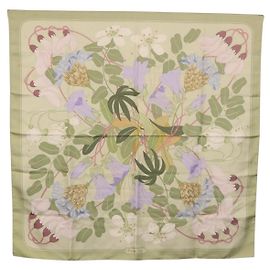 Hermès HERMES Scarf Silk Green Auth 202418