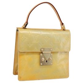 LOUIS VUITTON Monogram Vernis Spring Street Hand Bag Gris M91029 LV Auth 200816