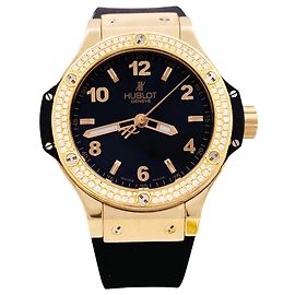 Orologio Hublot, "Big Bang Original Gold Diamonds", oro rosa, titanio, diamanti, gomma.