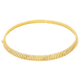 Collana Bulgari, "Tubogas" in oro giallo e diamanti.