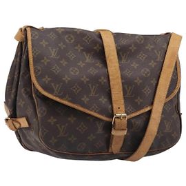 Borsa a tracolla LOUIS VUITTON Monogram Saumur 35 M42254 LV Auth ka6011