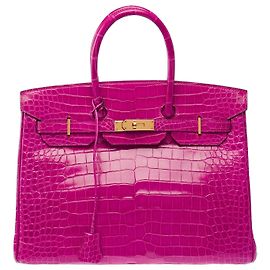 Hermès HERMES Birkin 35 Tasche aus exotischen Ledern Rosa - 103878