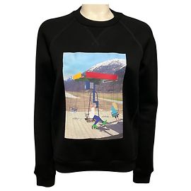 Felpa in cotone Plan C Black Multi Graphic Print