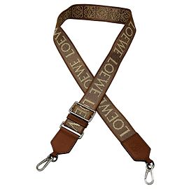 Tracolla in jacquard Anagram Loewe Tan Shimmer