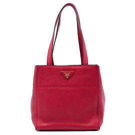 Tote Prada Vitello Daino Vermelho