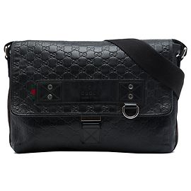 Borsa a tracolla Gucci Guccissima Web nera