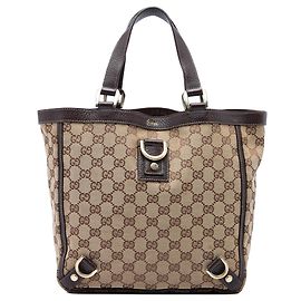 Borsa Tote Gucci GG Canvas Abbey D Ring Beige
