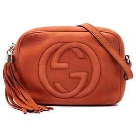 Borsa a tracolla Gucci Soho Disco in nubuck arancione