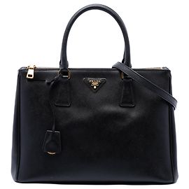 Borsa Prada Large Saffiano Lux Galleria Double Zip Nera