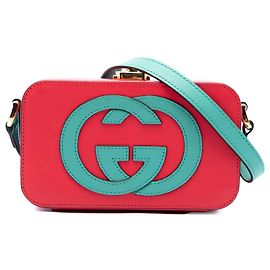 Red Gucci Calfskin Interlocking G Crossbody