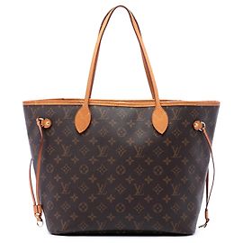 Borsa Tote Louis Vuitton Monogram Neverfull MM Marrone