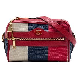 Borsa a tracolla Mini Canvas Ophidia Gucci rossa