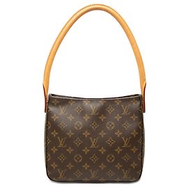 Borsa a tracolla Louis Vuitton Monogram Looping MM Marrone