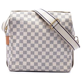 Bolso bandolera Louis Vuitton Damier Azur Naviglio blanco