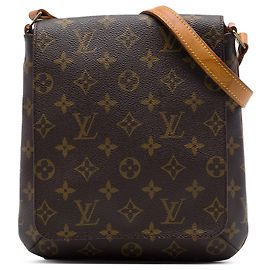 Borsa a tracolla Louis Vuitton Monogram Musette Salsa PM marrone con tracolla corta