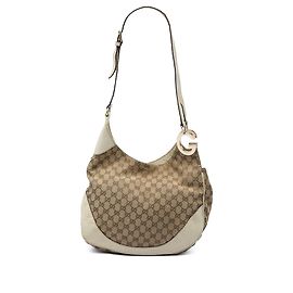 Borsa a tracolla Gucci GG Canvas Charlotte Beige