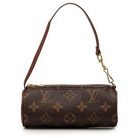Borsa a mano Louis Vuitton Monogram Papillon Pochette Marrone