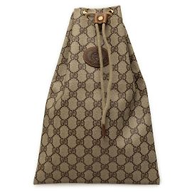 Pouch con Coulisse Gucci GG Supreme Beige