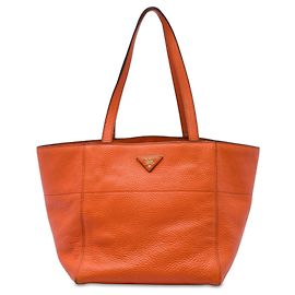 Tote Prada Vitello Daino Laranja