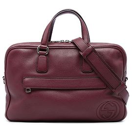 Sac business Soho Gucci en cuir de veau rouge